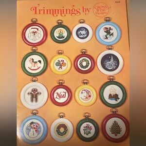 Vintage cross stitch ornament pattern book